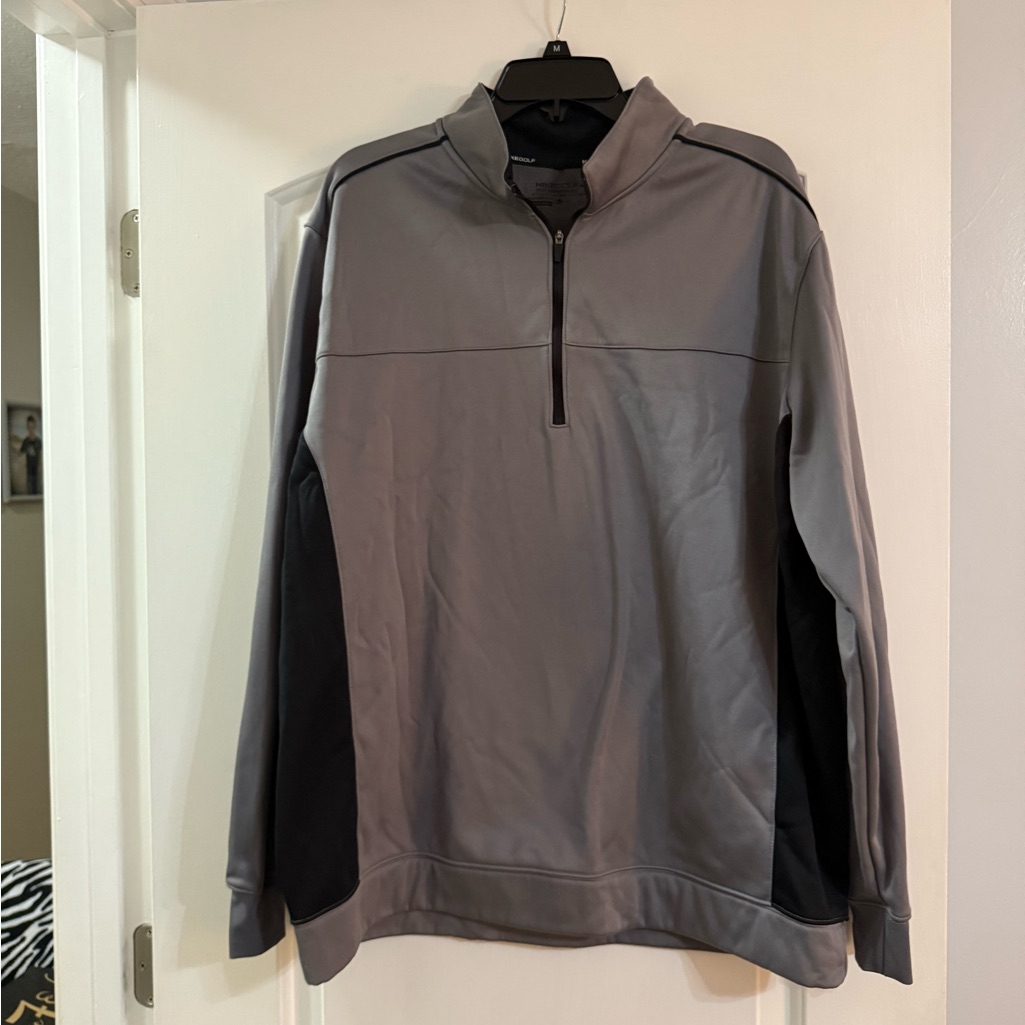 Nike Golf Mens Xl Grey Black Pullover